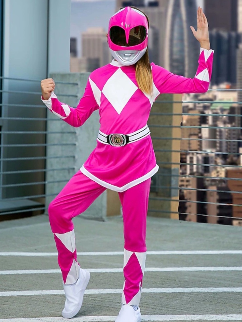 Pink Power Ranger Power Ranger Fancy-Dress Costume for Little Girl Size S